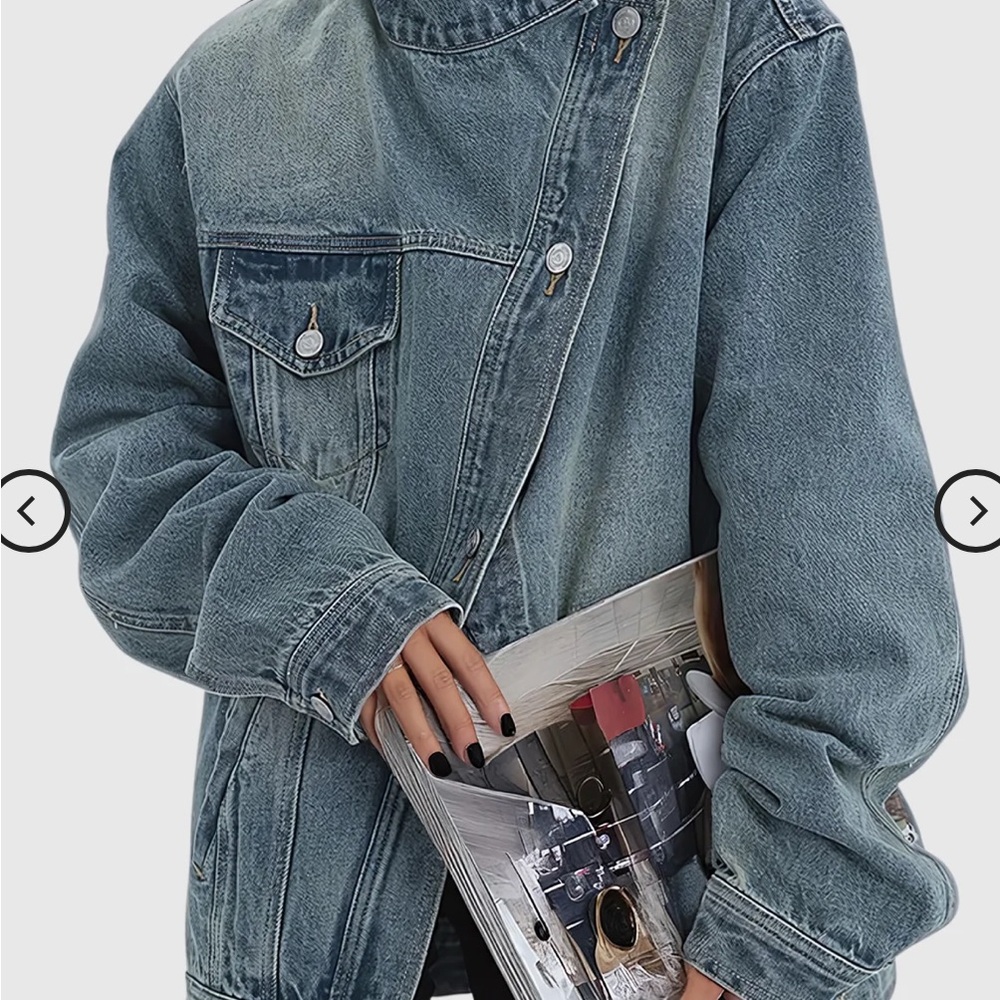 Chic Asymmetrical Denim Jacket